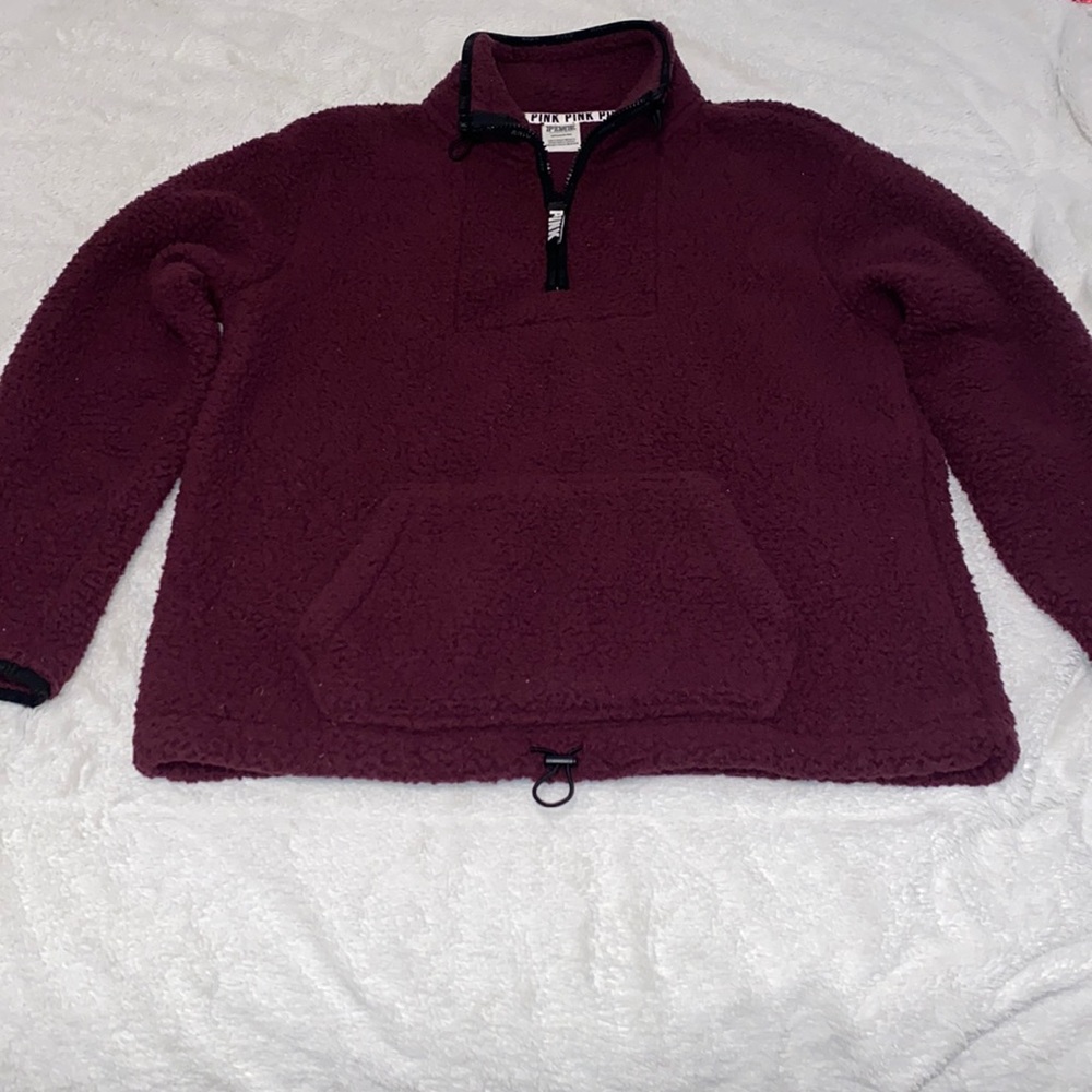 PINK sherpa pullover.